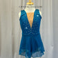 Dark Teal Flutter Shorts Romper - Rhinestones