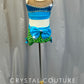 Teal and Green Mermaid Two Piece Set - Rhinestones