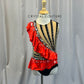Black, Tan, and Red Leotard