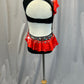 Black, Tan, and Red Leotard