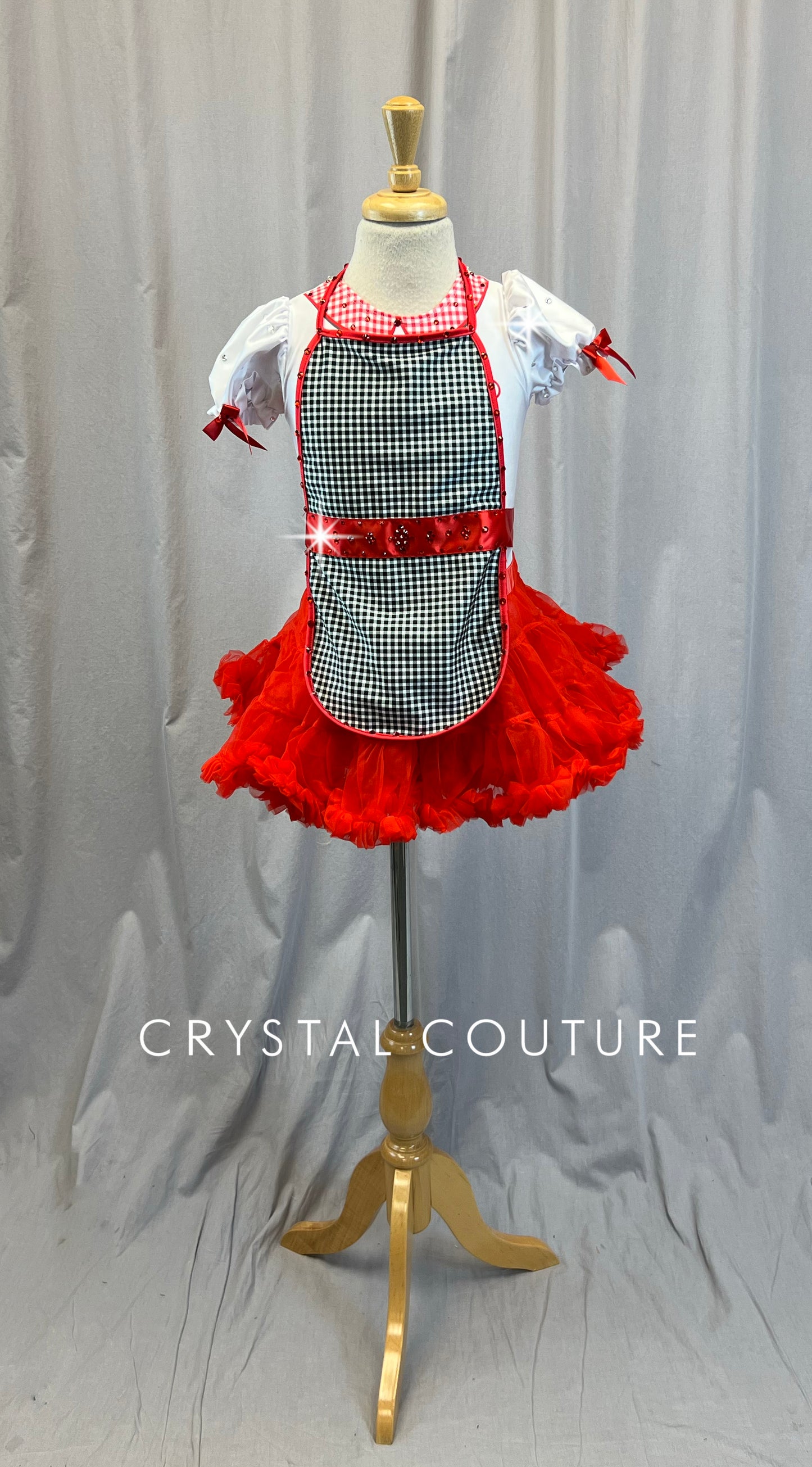 Red and White Chef Inspired Three Piece Set - Rhinestones