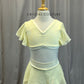 Butter Yellow Flutter Sleeve Mesh Top and Skirt Set