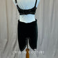 Black Velvet Tuxedo Inspired Two-Piece Set - Rhinestones - Accessories