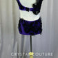 Custom Purple with Black Appliques Two-Piece Set