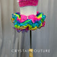 Pink Sequin and Rainbow Fur Tutu Dress - Rhinestones - Accessories
