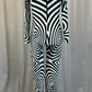 Black and White Swirl Long Sleeve Unitard