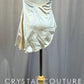 Ivory Satin One Shoulder Dress