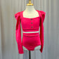 Pink Puff Long Sleeve Set