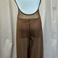 Brown Mesh Sleeveless Unitard - Rhinestones