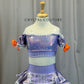 Purple Plaid Tutu Set with Orange Accents-Chef Inspired - Rhinestones