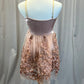 Rose/Pink Floral Tulle Dress - Rhinestones