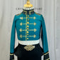 Emerald Green and Black Long Sleeve and Pants Two-Piece set *Bellhop Inspired* - Rhinestones