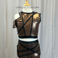 Custom Bronze Strappy Crop Top and Pants Two-Piece Set