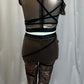 Custom Bronze Strappy Crop Top and Pants Two-Piece Set