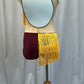 *Brand New* Custom Burgundy Leotard with Mesh Cutouts and Yellow Fringe