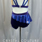 Custom Purple Velvet Crop Top and Shorts Two-Piece Set - Rhinestones
