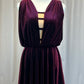 Custom Deep Purple/Burgundy Velvet Gathered Blouson Dress