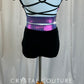 Custom Black and Pink Lightning Bolt Short Sleeve and Shorts Two-Piece - Rhinestones
