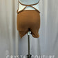 Tan/Caramel Strappy Biketard - Rhinestones
