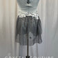 Grey Lyrical Biketard with half-skirt - Rhinestones