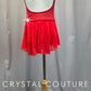 Red Mesh Dress - Rhinestones