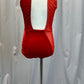 Red Mesh Cross Front Leotard