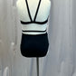 Custom Black Strappy Bra Top and Brief Set