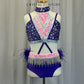 Purple and Pink Feather Sequin Leotard