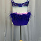 Purple and Pink Feather Sequin Leotard