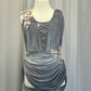 Grey Ombre Mesh Leotard - Rhinestones