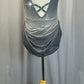 Grey Ombre Mesh Leotard - Rhinestones