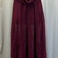 Maroon Full Length Mesh Cowl Dress - Rhinestones