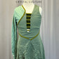 Sage Green Asymmetrical Spandex Dress