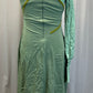 Sage Green Asymmetrical Spandex Dress