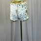 White and Gold Sequin Two-Piece Set - Rhinestones