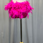 Hot Pink Feather Leotard - Appliques - Rhinestones