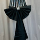 Black and Silver Tuxedo Leotard - Rhinestones