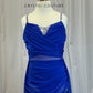 Indigo Blue Wrap Leotard - Rhinestones