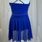 Indigo Blue Wrap Leotard - Rhinestones