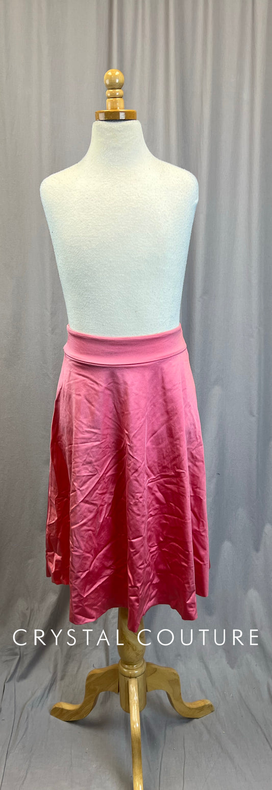 Peach Pink Knee Length Skirt