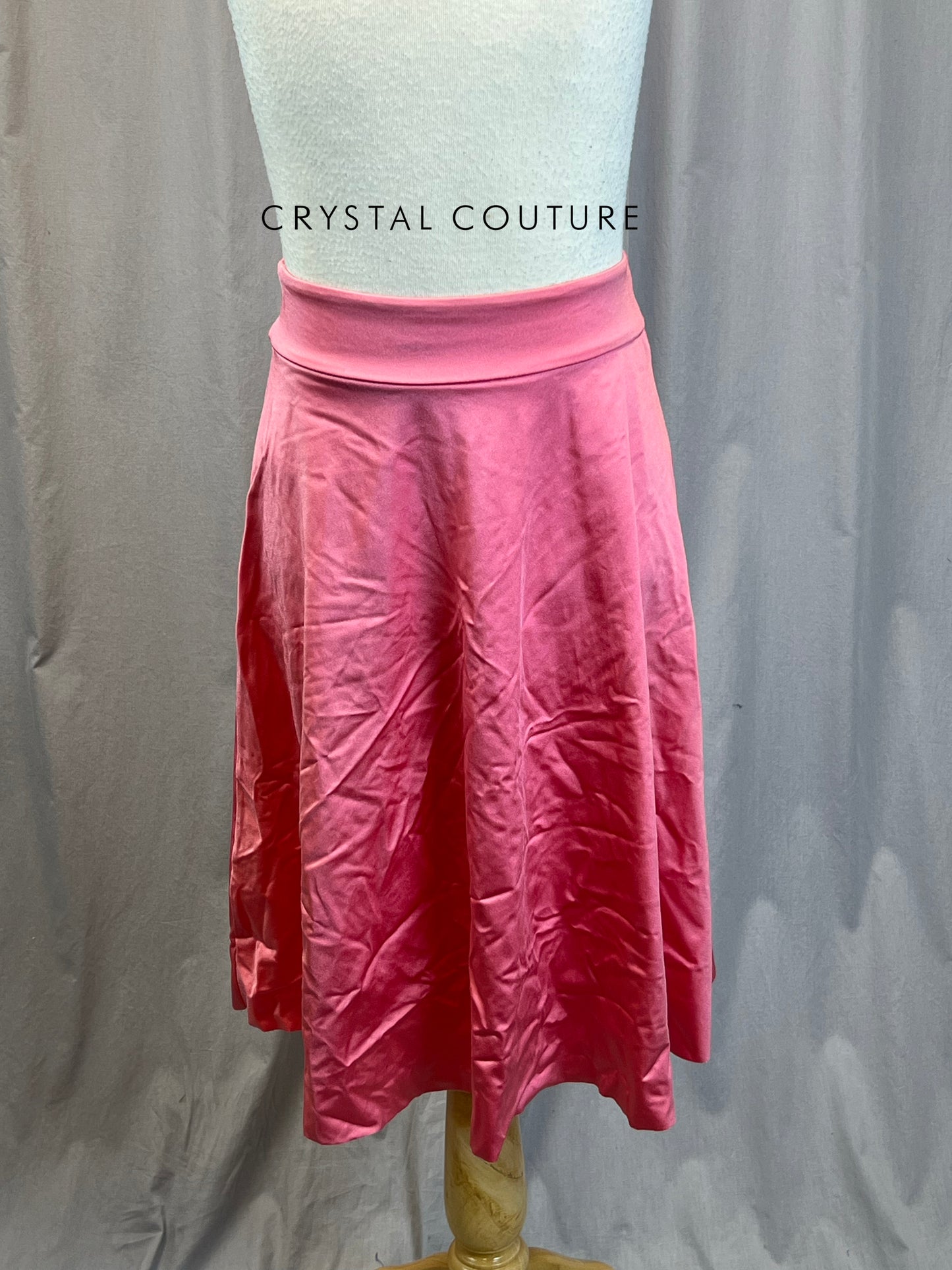 Peach Pink Knee Length Skirt