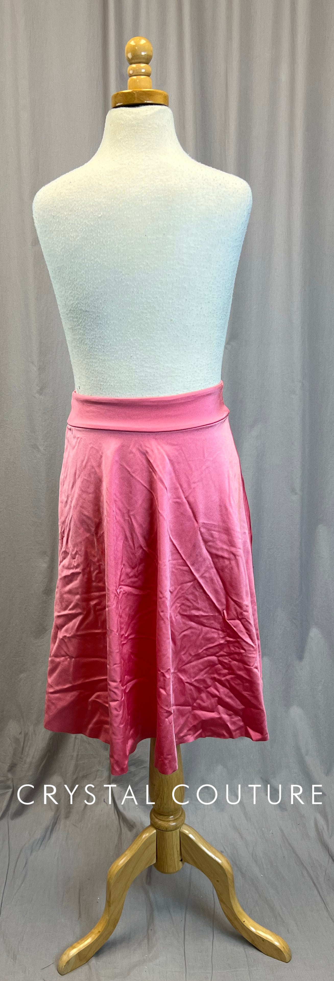 Peach Pink Knee Length Skirt