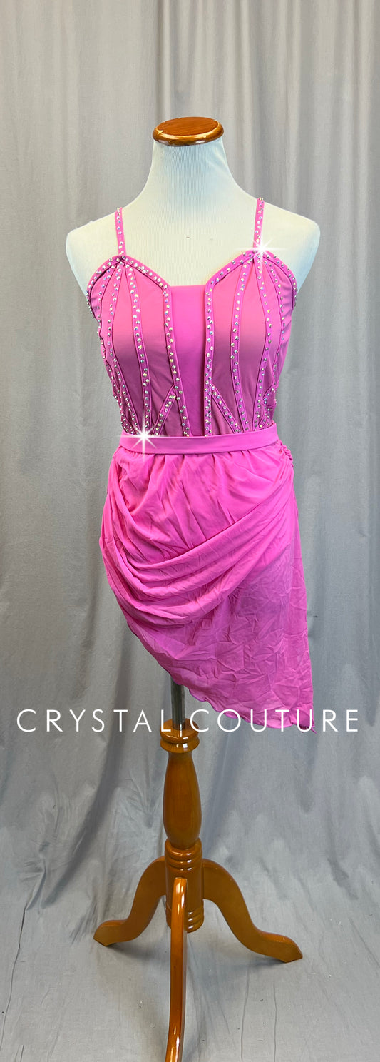 Pink Corset Dress - Rhinestones