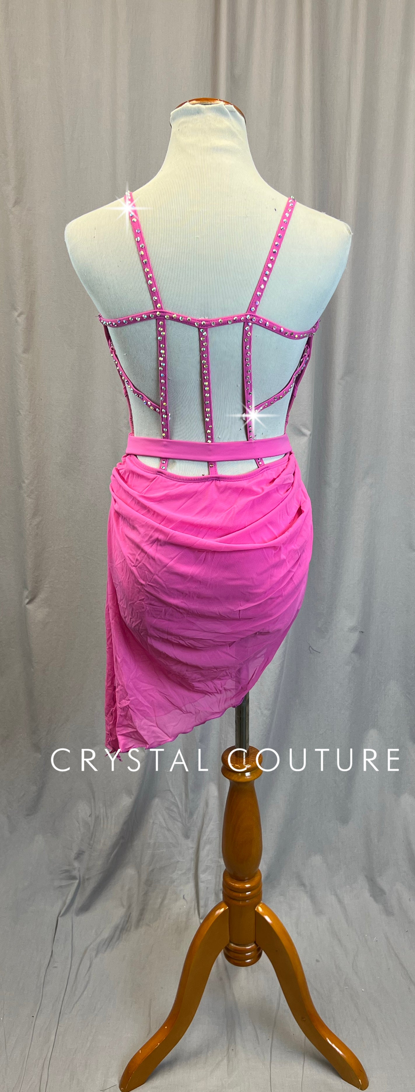 Pink Corset Dress - Rhinestones