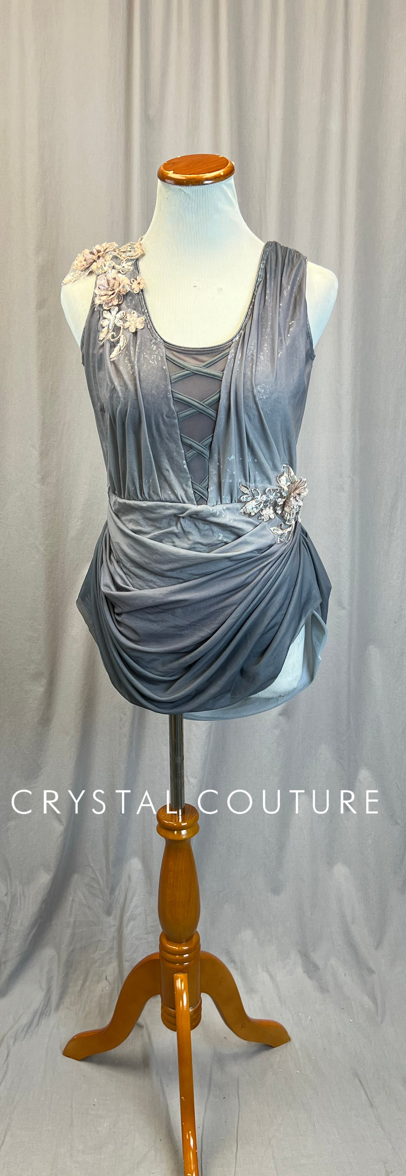 Grey Ombre Mesh Leotard