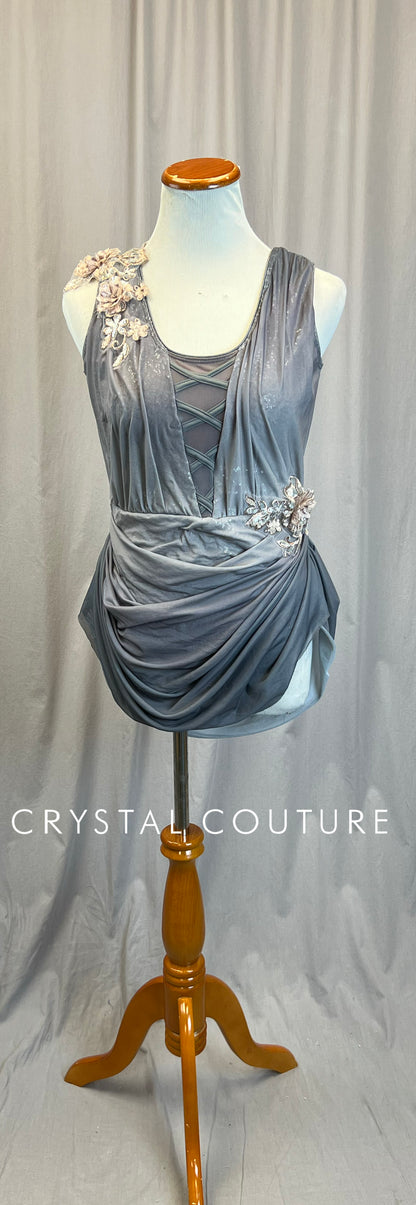 Grey Ombre Mesh Leotard