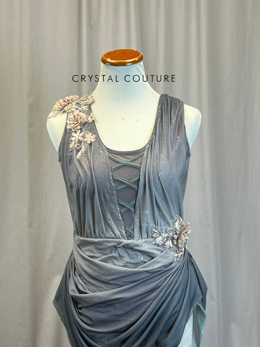 Grey Ombre Mesh Leotard