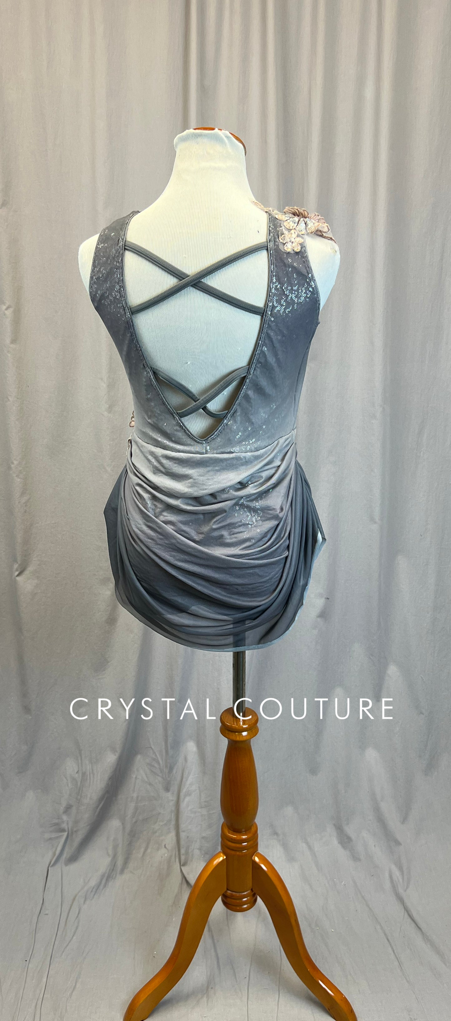 Grey Ombre Mesh Leotard