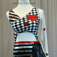 Black,White, Red and Silver *Captain Hook* Leotard -Rhinestones