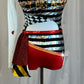 Black,White, Red and Silver *Captain Hook* Leotard -Rhinestones
